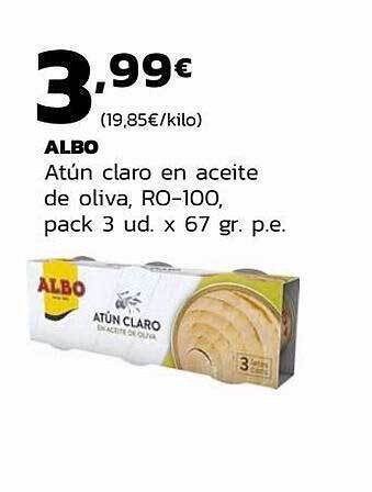 Supermercados Lupa Albo atún claro en aceite de oliva ro-100 oferta