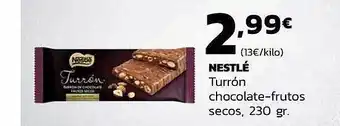 Supermercados Lupa Nestlé turrón chocolate-frutos secos oferta