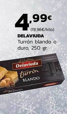 Supermercados Lupa Delaviuda turrón blando o duro oferta