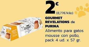 Supermercados Lupa Gourmet revelations de purina alimento para gatos mousse con pollo oferta