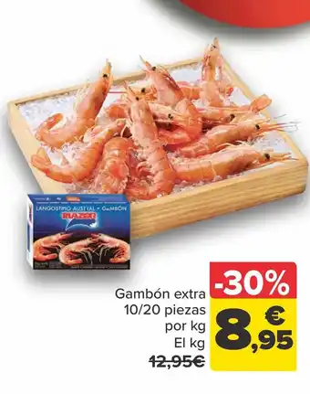 Carrefour Gambón extra 10/20 piezas oferta