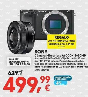 Worten Sony cámara mirrorless a6000+16-50mm oferta