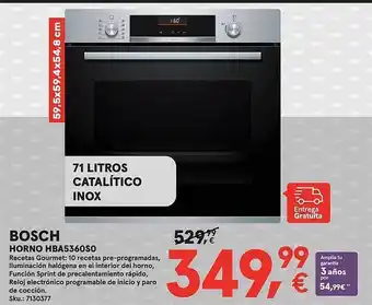 Worten Bosch horno hba5360s0 oferta