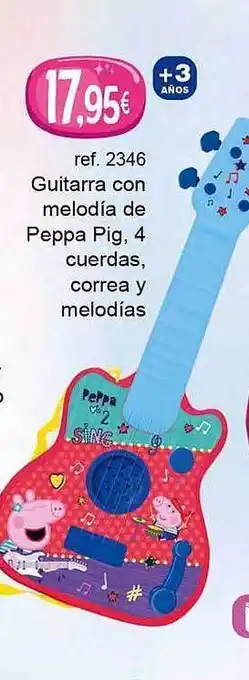 Afede Guitarra con melodia de peppa pig 4 cuerdas correa y melodias oferta