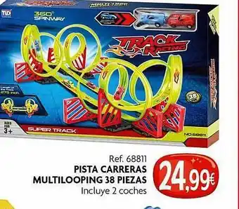 Pista carreras multilooping 38 piezas