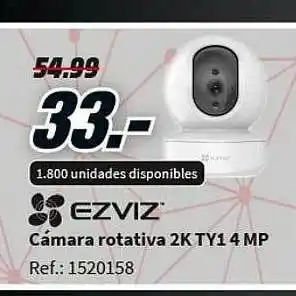 MediaMarkt Cámara rotativa 2k ty1 4mp ezviz oferta