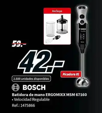 MediaMarkt Bosch batidora de mano erogmixx msm 67160 oferta