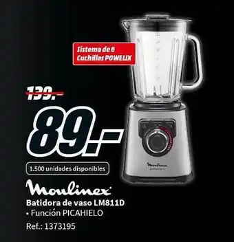 MediaMarkt Moulinex batidora de vaso lm811d oferta