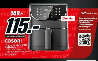 MediaMarkt Cosori freidora sin aceite cp158 chef edition oferta