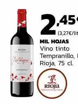 Supermercados Lupa Mil hojas vino tinto tempranillo rioja oferta