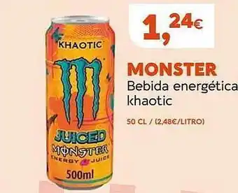 Supermercados Lupa Monster bebida energética khaotic oferta