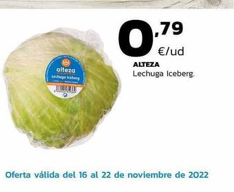 Supermercados Lupa Alteza lechuga iceberg oferta