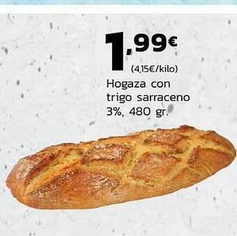 Supermercados Lupa Hogaza con trigo sarraceno 3% oferta