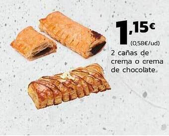 Supermercados Lupa 2 cañas de crema o crema de chocolate oferta