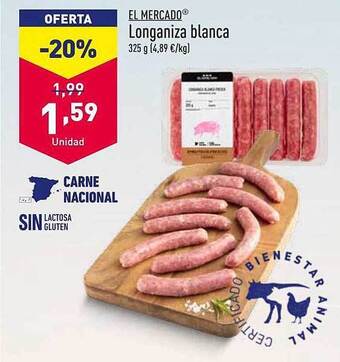 ALDI El mercado longaniza blanca oferta