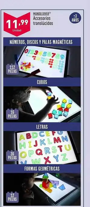 ALDI Mundo diver accesorios trasnlucidos oferta