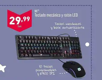 ALDI Nk teclado mecánico y ratón led oferta