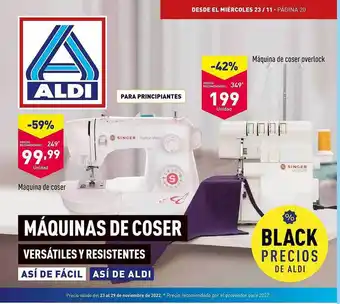 ALDI Máquina de coser máquina de coser overlock oferta