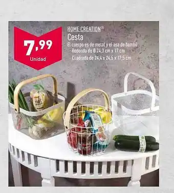 ALDI Home creation cesta oferta