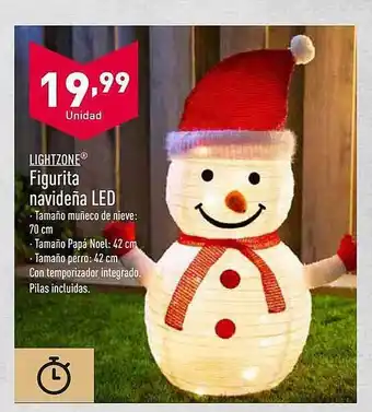 ALDI Lightzone figurita navideña led oferta