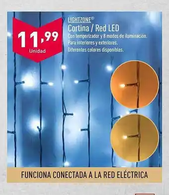 ALDI Lightzone cortina red led oferta