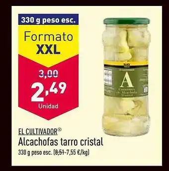 ALDI El cultivador alcachofas tarro cristal oferta