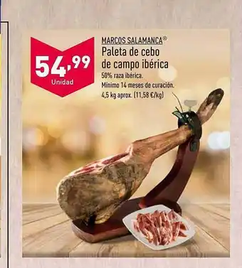ALDI Marcos salamanca paleta de cebo de campo ibérica oferta