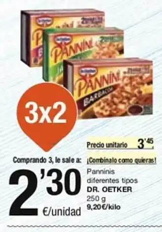 SPAR Fragadis Panninis diferentes tipos dr oetker oferta