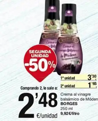 SPAR Fragadis Crema al vinagre balsámico de móden borges oferta
