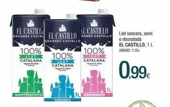 Condis Llet sencera, semi o desnatada el castillo oferta