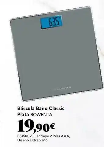 Gadis Báscula baño classic plata rowenta oferta