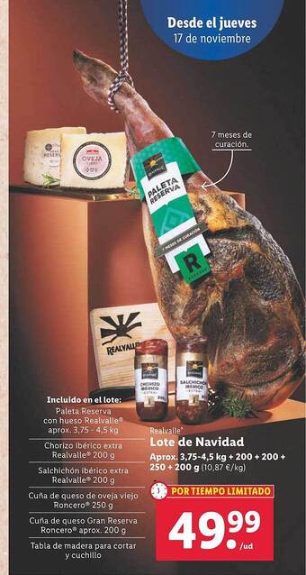 Lidl Realvalle lote de navidad oferta