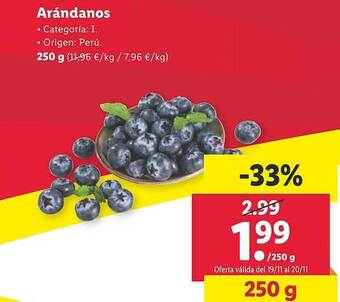 Lidl Arándanos oferta