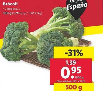 Lidl Brócoli oferta