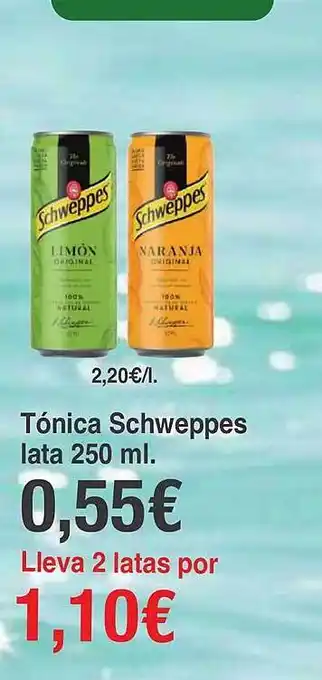Spar La Palma Tónica schweppes lata oferta