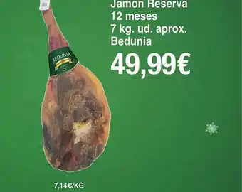 Spar La Palma Jamon reserva 12 meses 7kg bedunia oferta