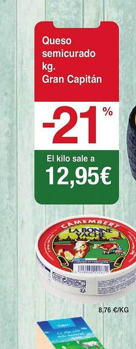 Spar La Palma Queso semicurado gran capitán oferta