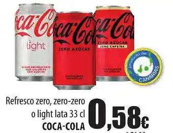 Spar Tenerife Refresco zero, zero-zero coca-cola oferta