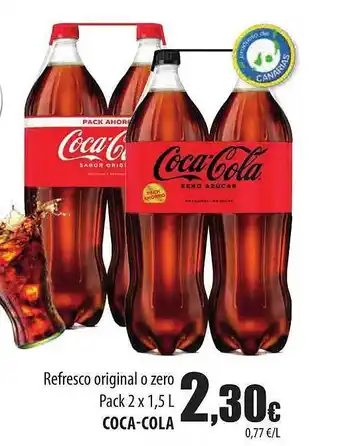 Spar Tenerife Refresco original o zero coca-cola oferta