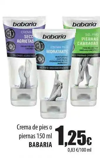 Spar Tenerife Crema de pies o piernas babaria oferta
