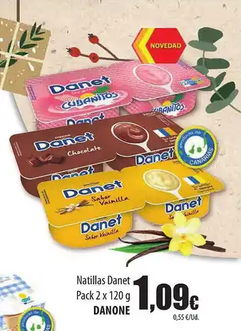 Spar Tenerife Natillas danet pack danone oferta