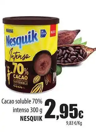 Spar Tenerife Cacao soluble 70% intenso nesquik oferta