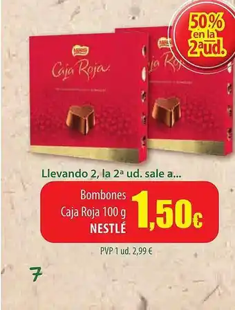 Spar Tenerife Bombones caja roja nestlé oferta