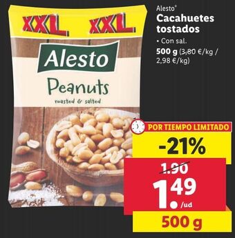 Lidl Cacahuetes alesto oferta
