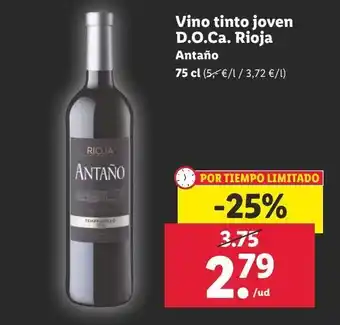 Lidl Vino tinto antaño oferta