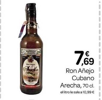 Supermercados El Jamón Ron añejo cubano arecha oferta