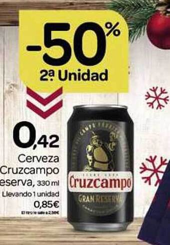 Supermercados El Jamón Cerveza cruzcampo reserva oferta