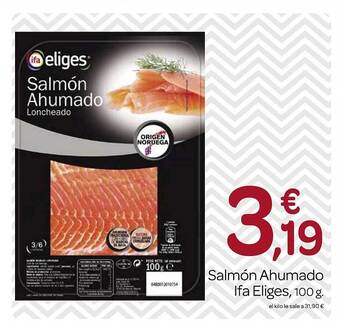 Supermercados El Jamón Salmón ahumado ifa eliges oferta