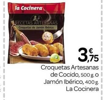 Supermercados El Jamón Croquetas artesanas de cocido, o jamón ibérico la cocinera oferta