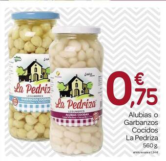 Supermercados El Jamón Alubias o garbanzos cocidos la pedriza oferta